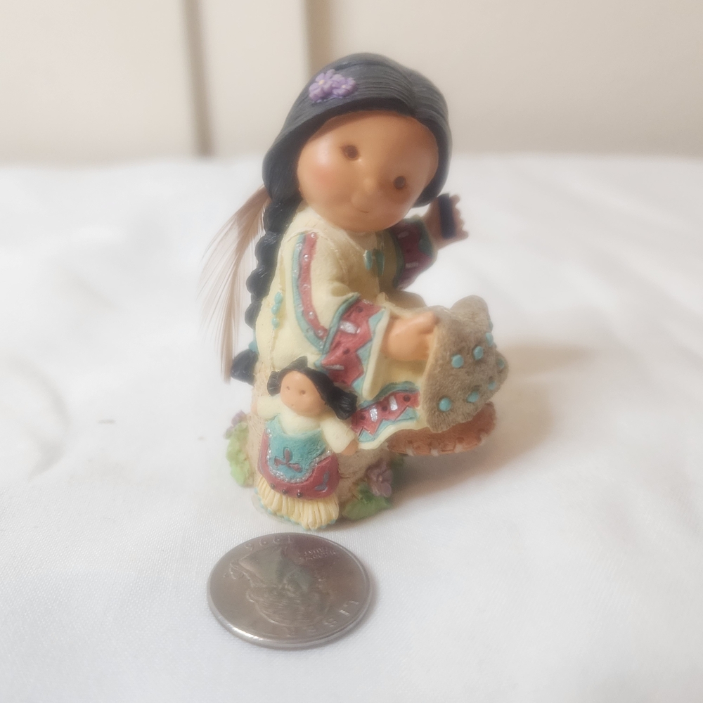 Native American Figurine with Child